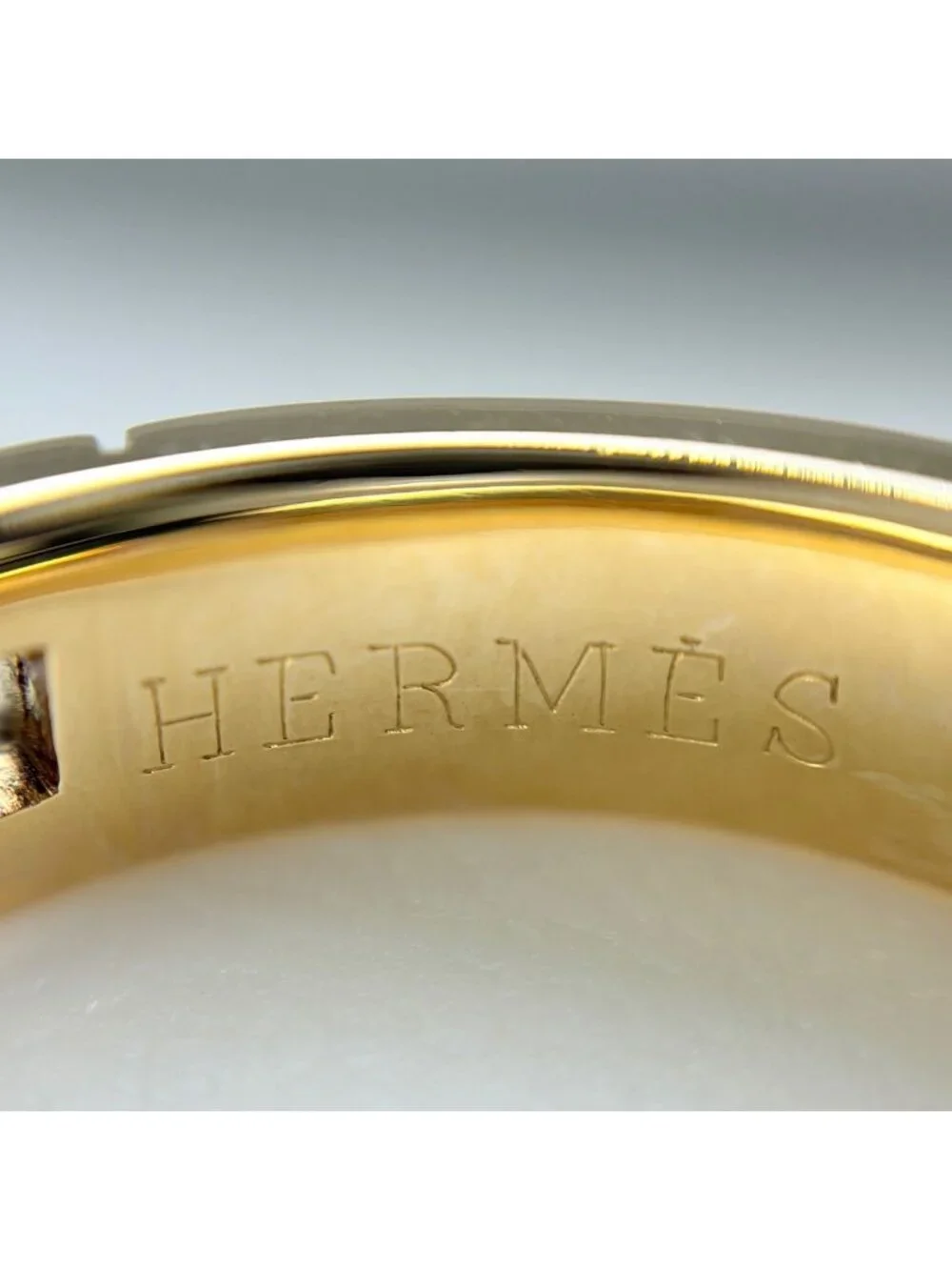 Hermes Cles Ring YG Yellow Gold